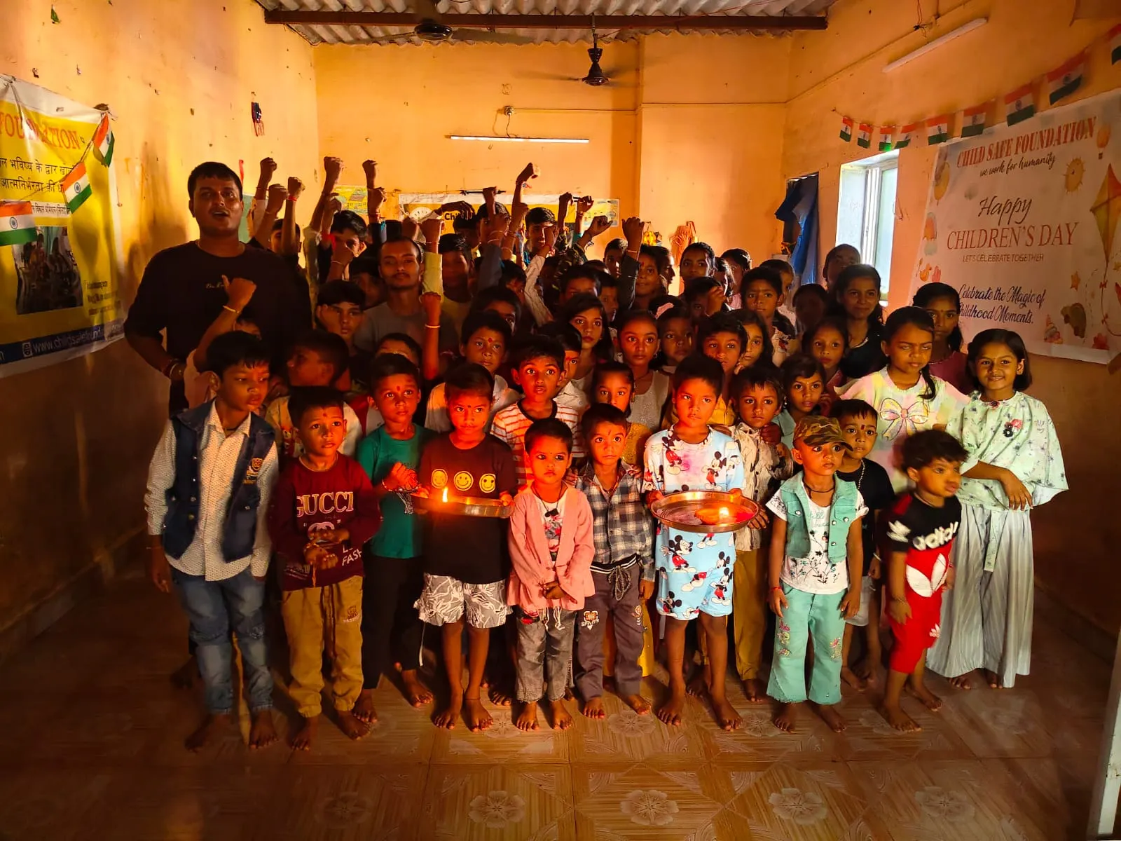 Raksha Bandhan celebration with underprivileged children